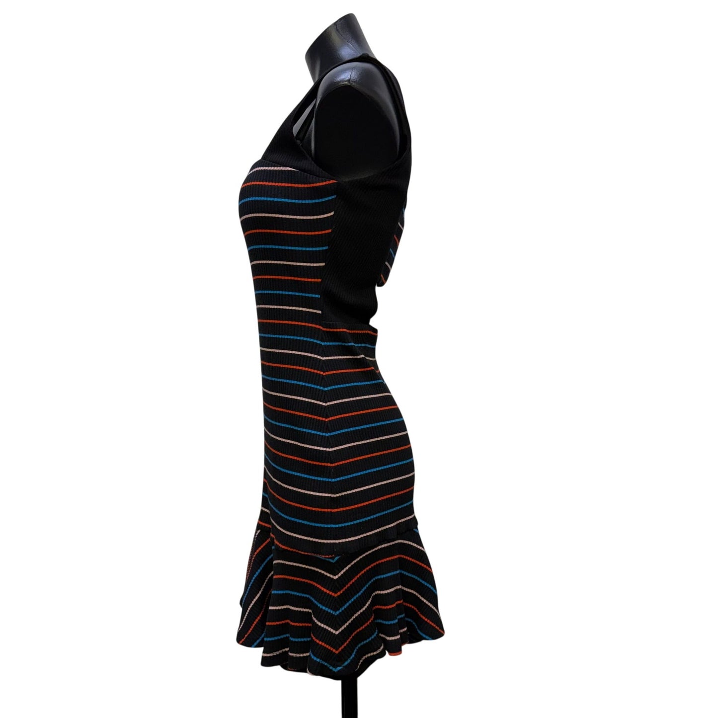NWT Elliatt Clarina Dress Black Multi Striped Size S