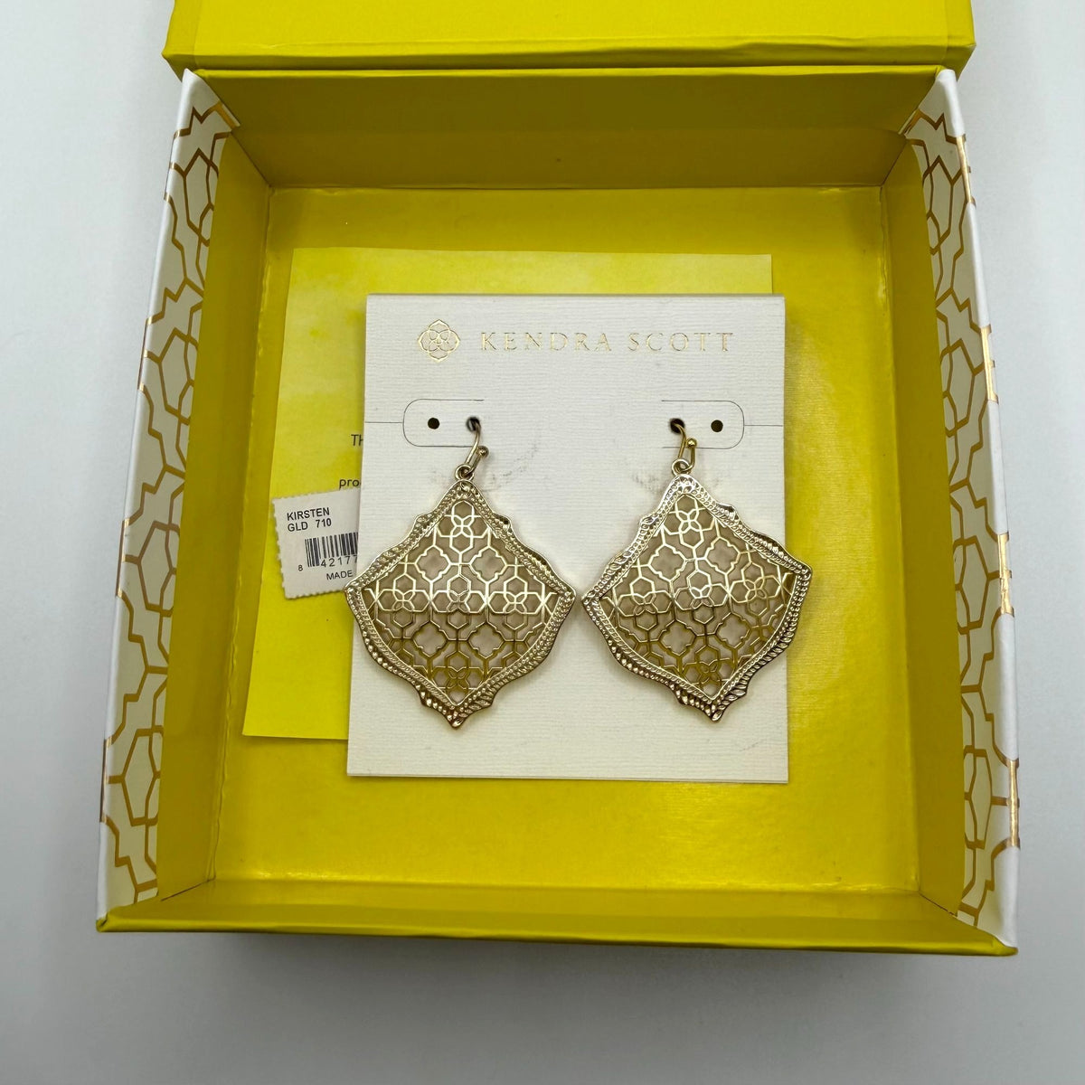 Kendra Scott Kirsten Gold-Tone Filigree Drop Earrings