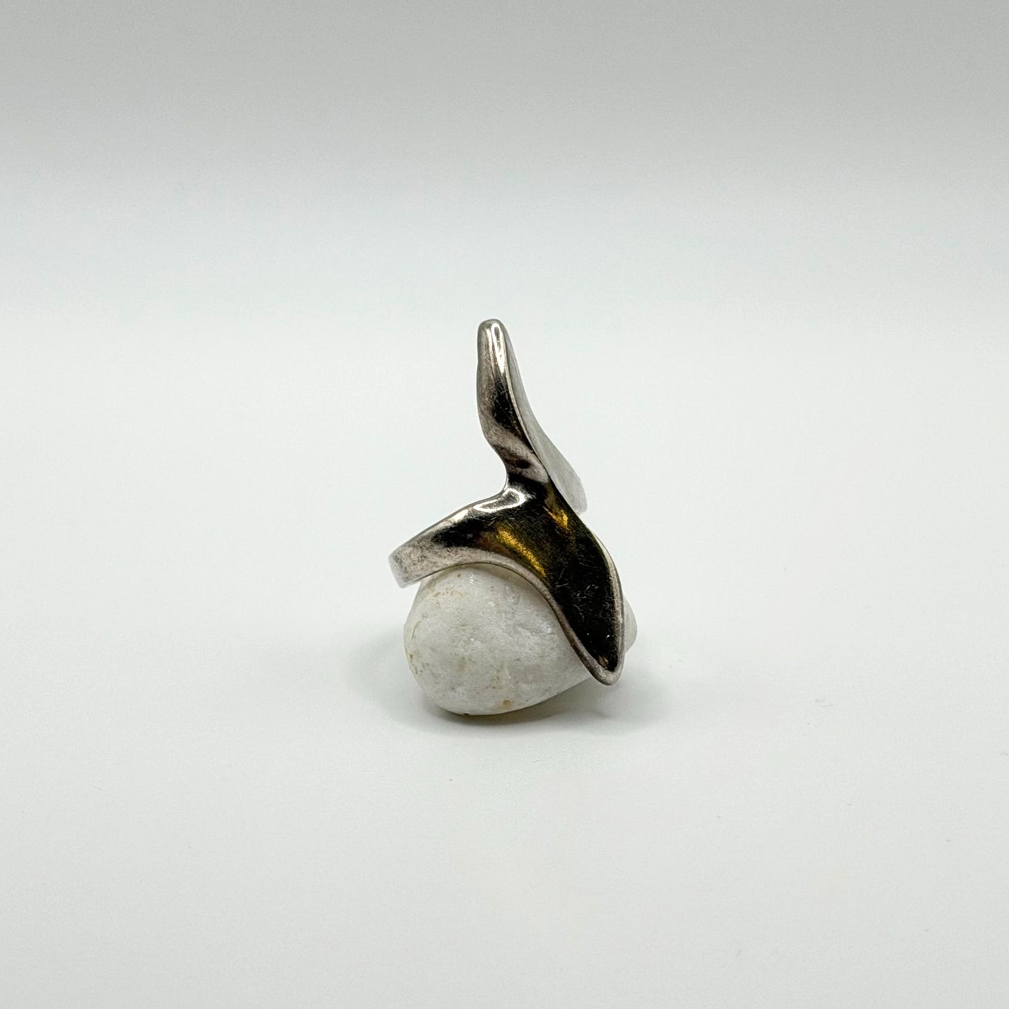 Abstract Sterling Silver Ring Size 9.5