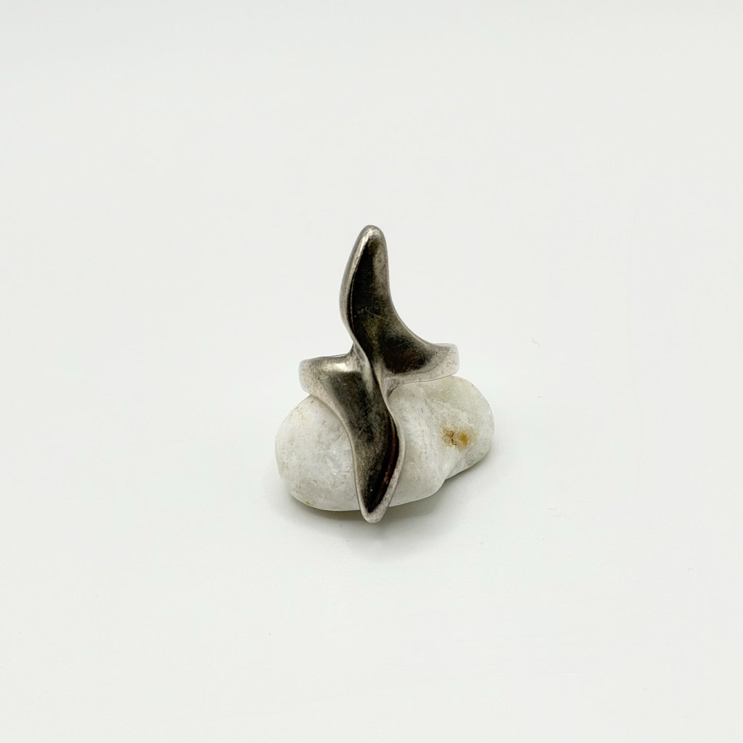 Abstract Sterling Silver Ring Size 9.5
