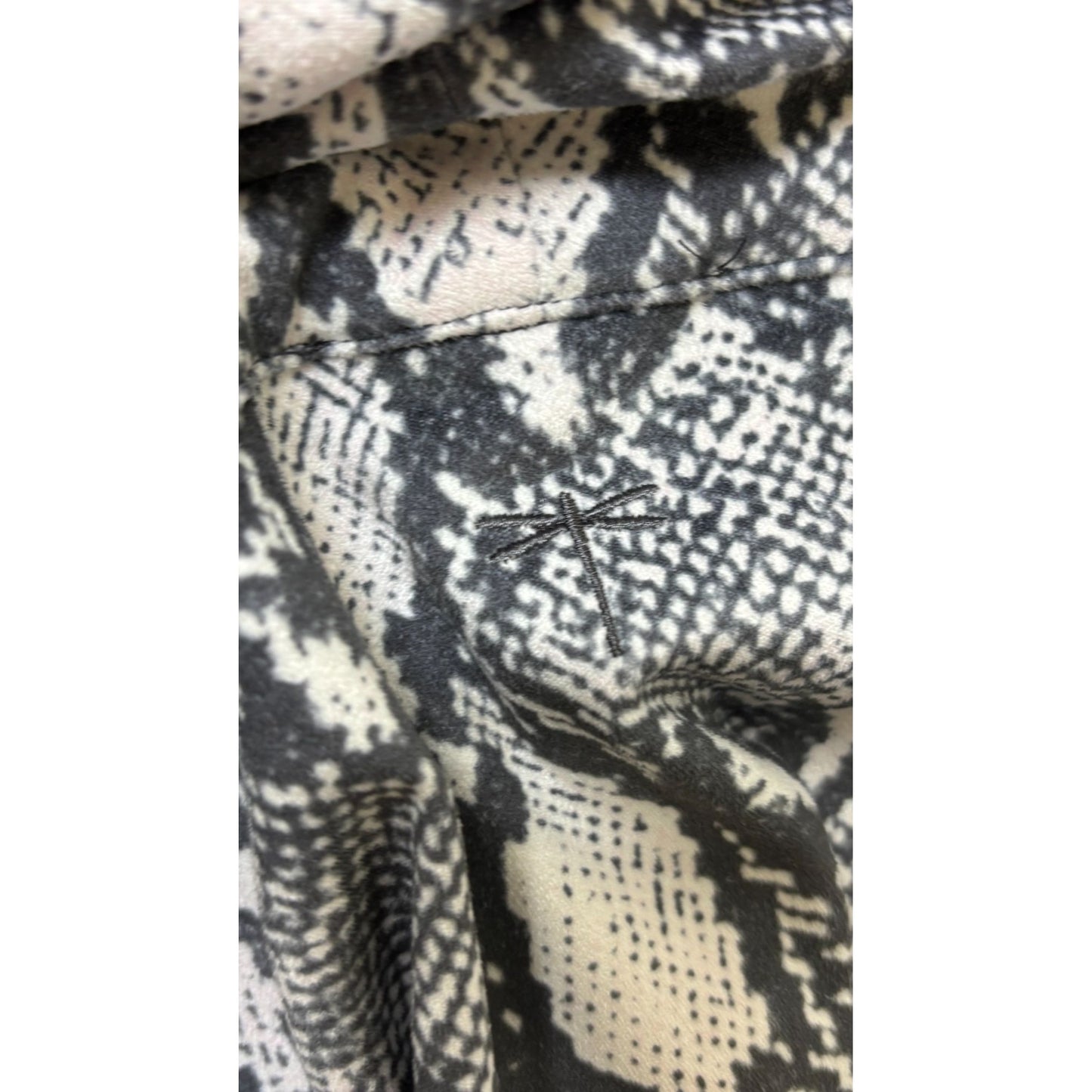 NWT Tyler Boe Snake Print Dress Gray Cowl Neck M