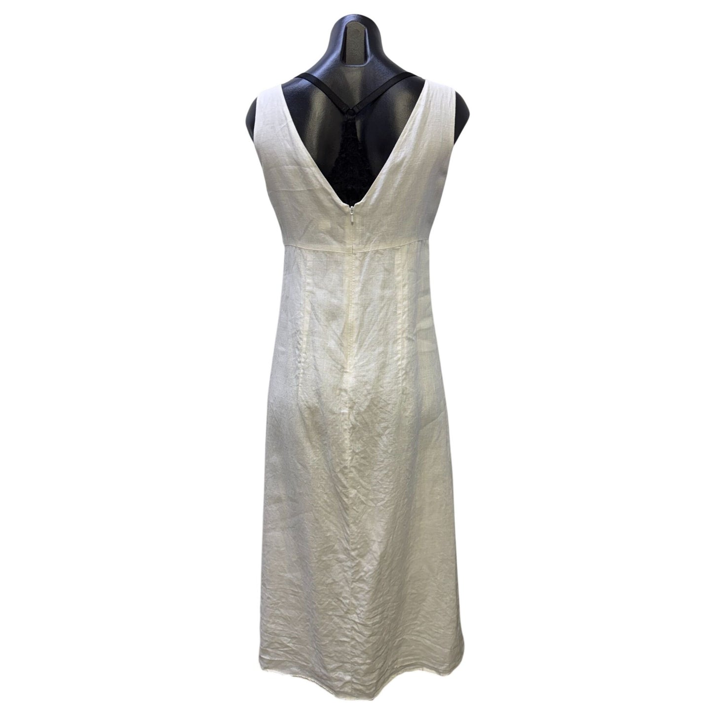 Banana Republic White Linen Sleeveless Midi Dress Size 4