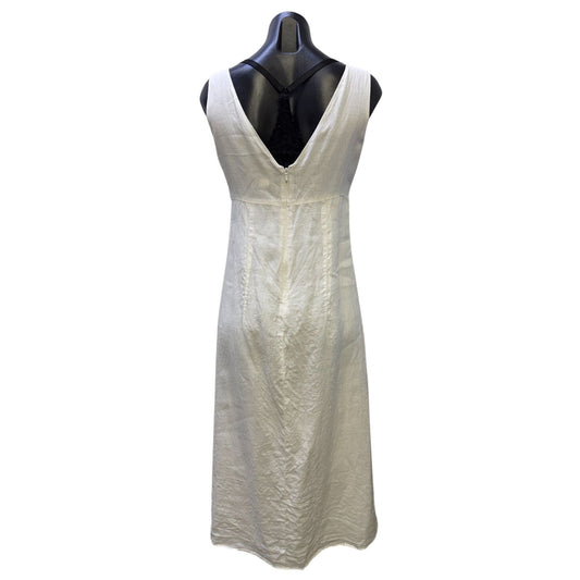Banana Republic White Linen Sleeveless Midi Dress Size 4