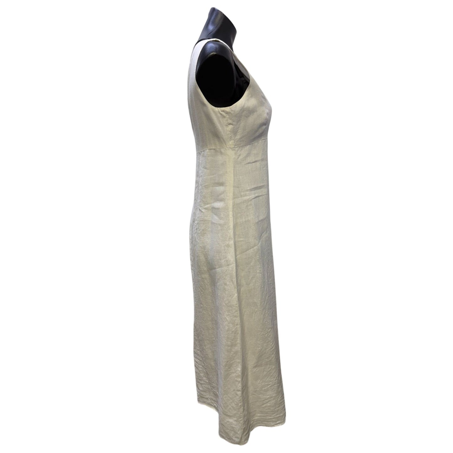 Banana Republic White Linen Sleeveless Midi Dress Size 4