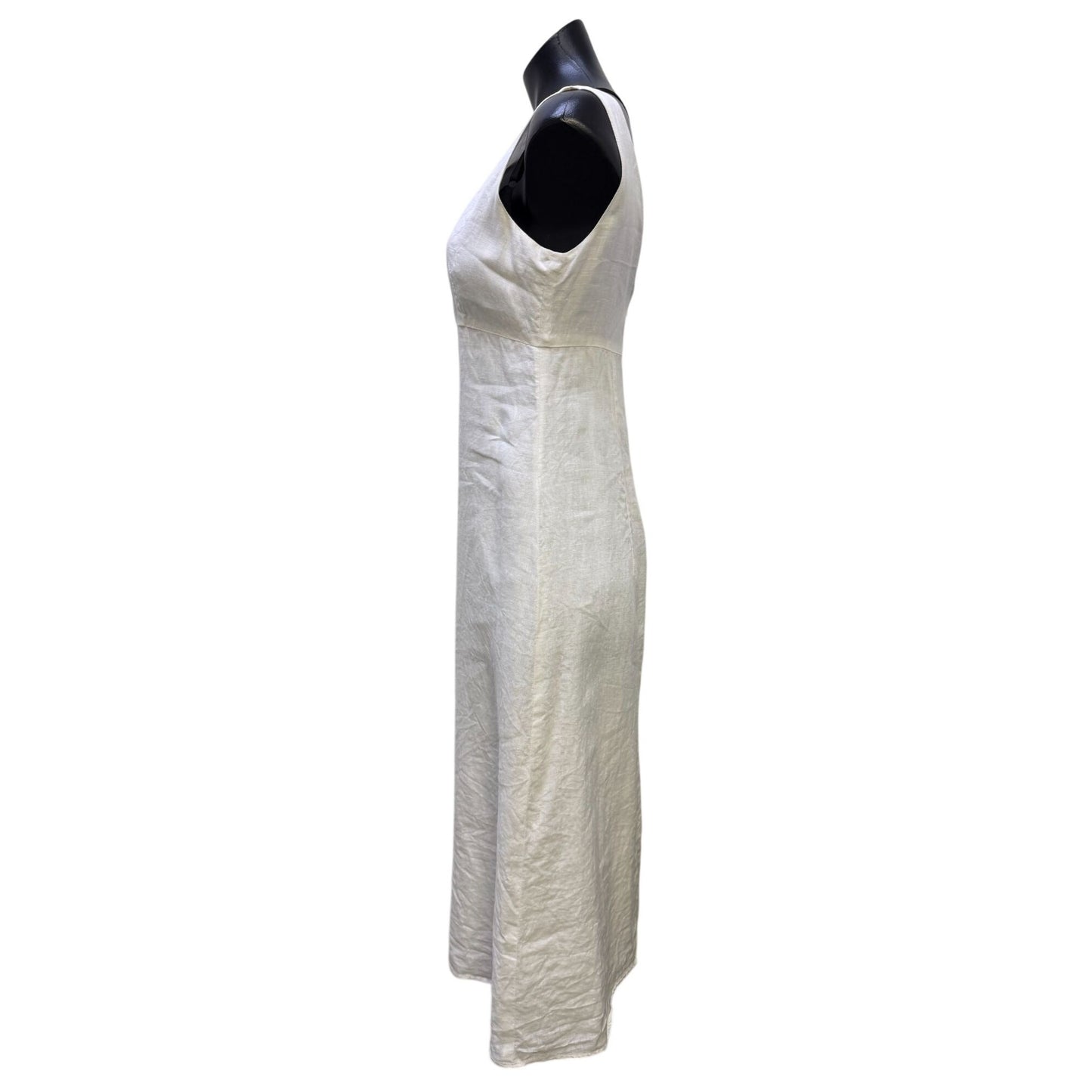 Banana Republic White Linen Sleeveless Midi Dress Size 4