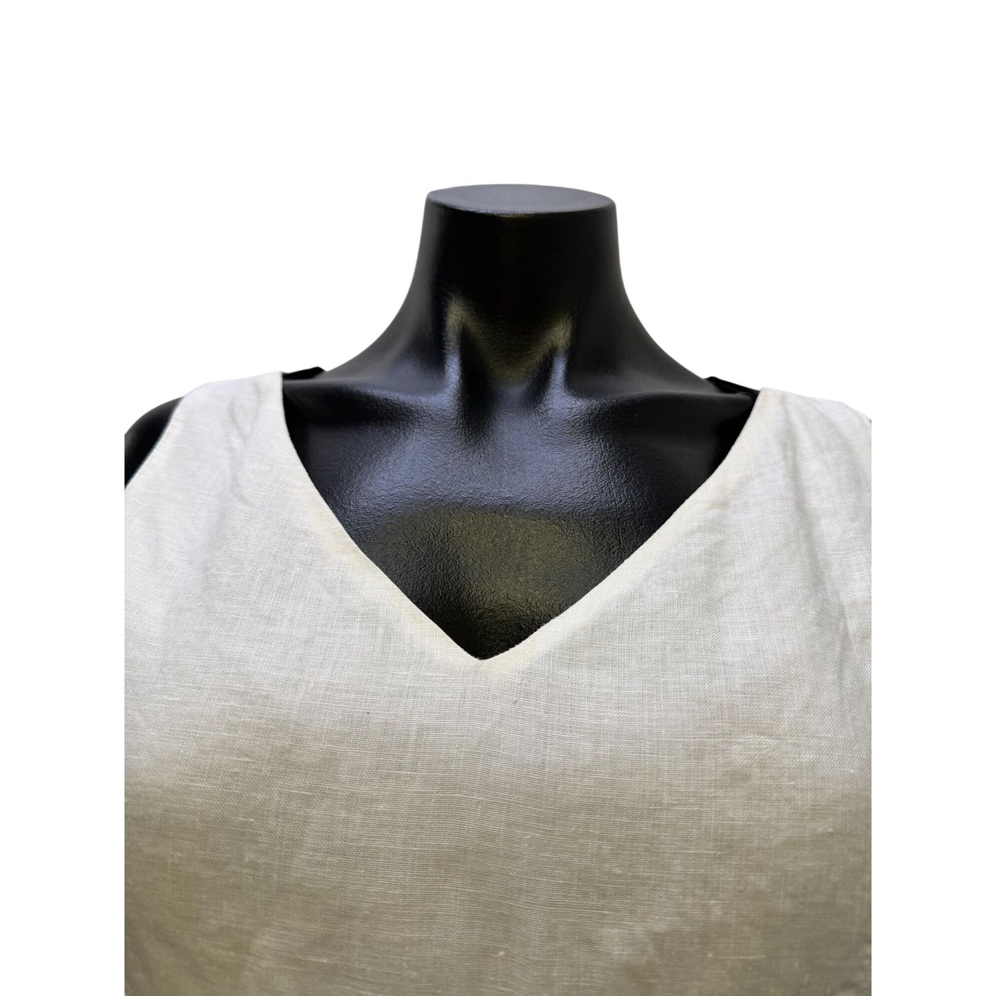 Banana Republic White Linen Sleeveless Midi Dress Size 4
