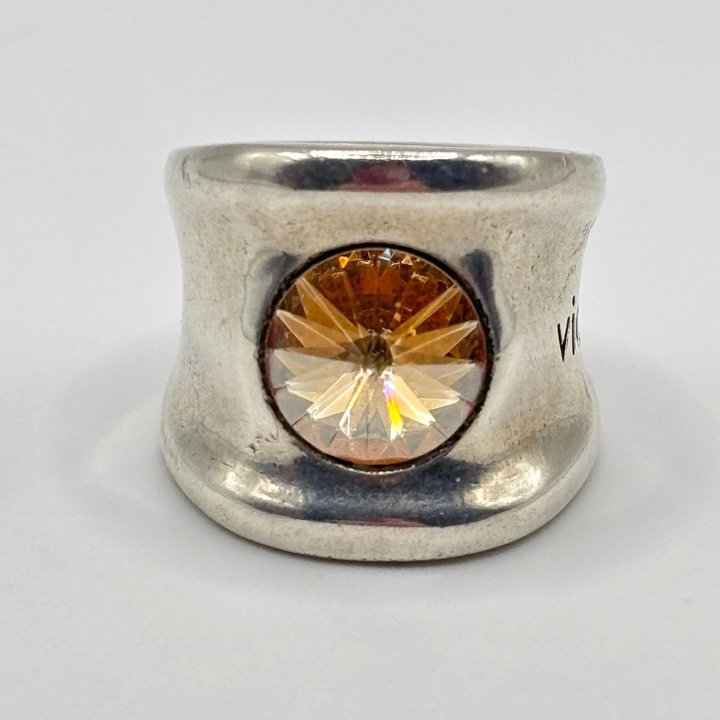 Vidda Sterling Silver Citrine Statement Ring Modern Design