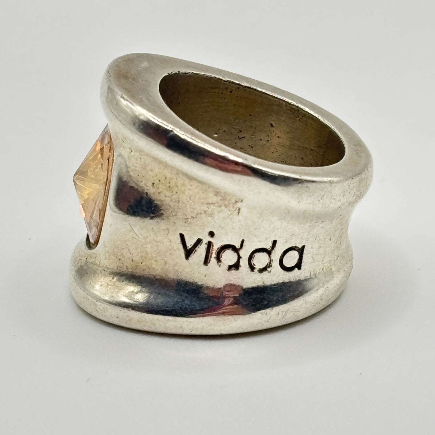 Vidda Sterling Silver Citrine Statement Ring Modern Design