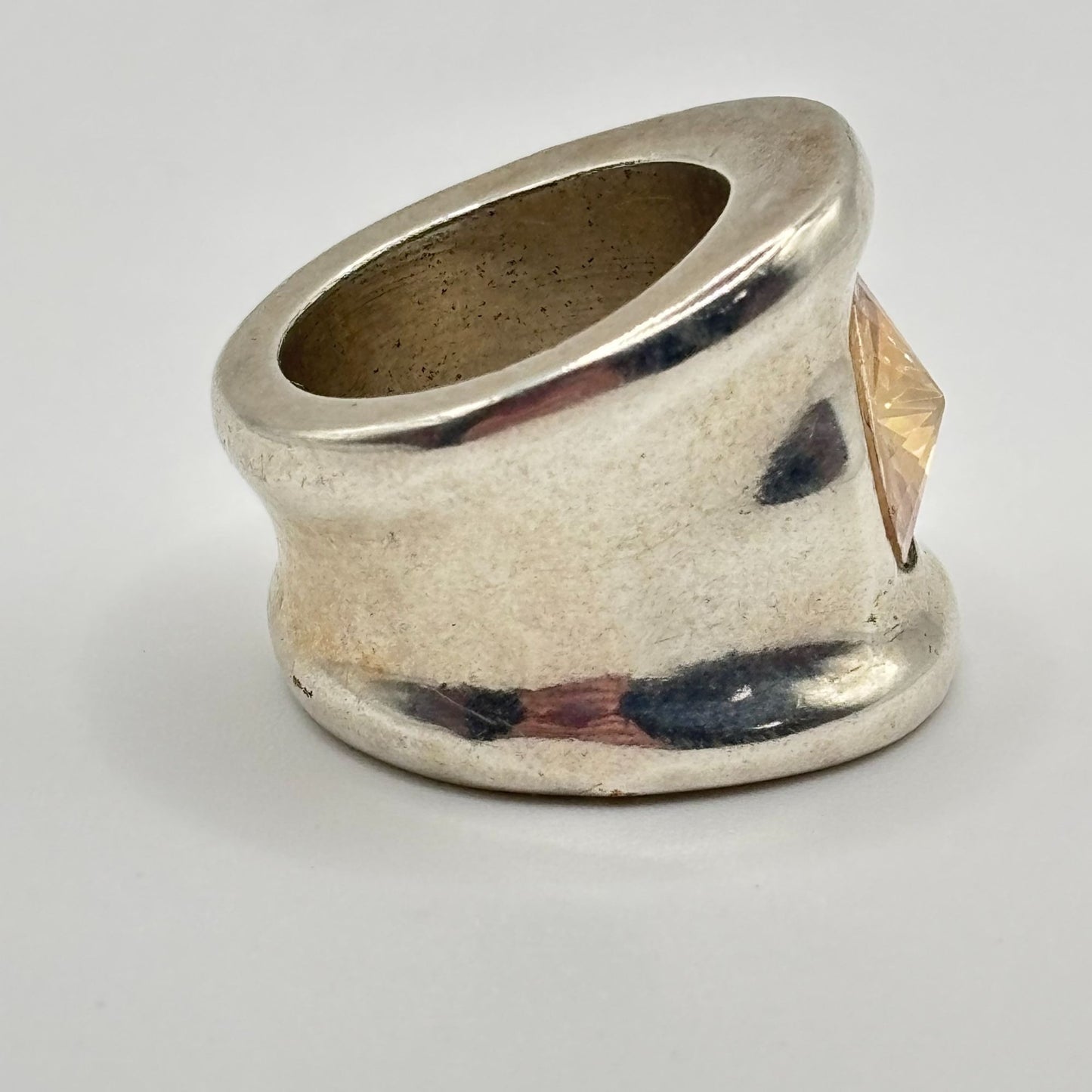 Vidda Sterling Silver Citrine Statement Ring Modern Design