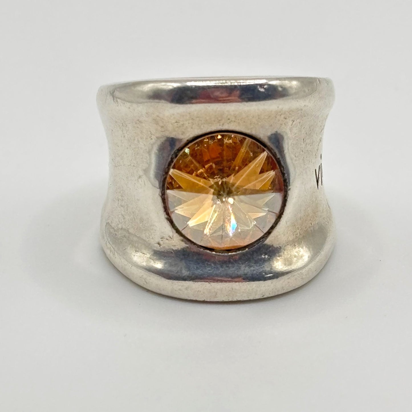 Vidda Sterling Silver Citrine Statement Ring Modern Design