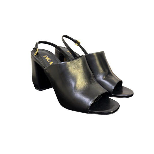 Prada Black Slingback Heeled Mules Size 36/6
