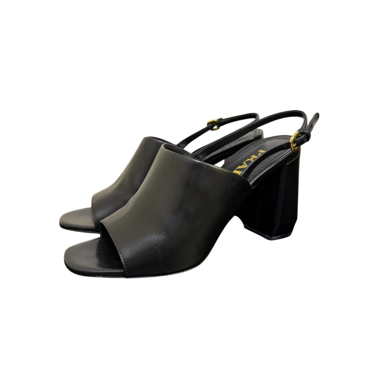 Prada Black Slingback Heeled Mules Size 36/6