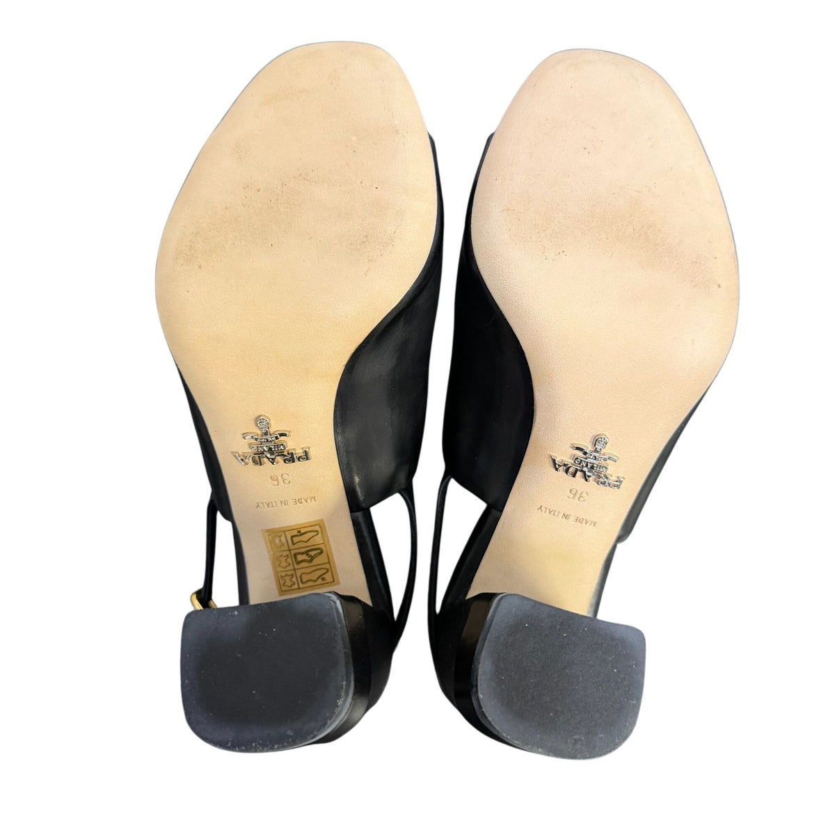 Prada Black Slingback Heeled Mules Size 36/6