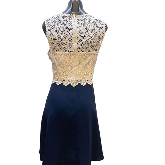 Lilly Pulitzer Sleeveless Lace Top Dress With Navy Skirt 10