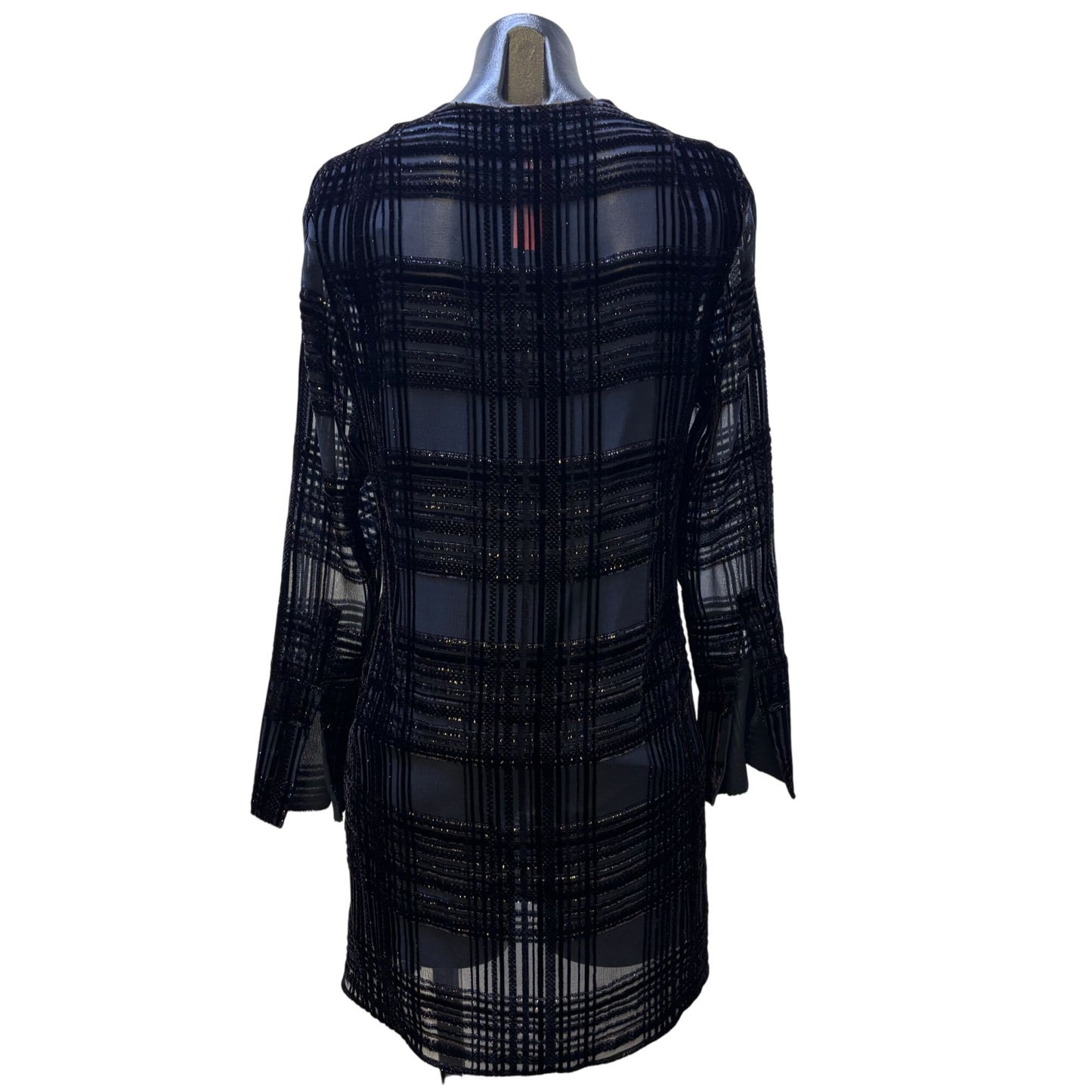 NWT Akris Sheer Tunic Midnight Blue Size 6 2p