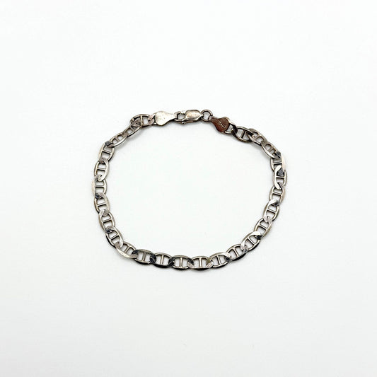 Curata 925 Sterling Silver Italian Chain Bracelet Made In Italy
