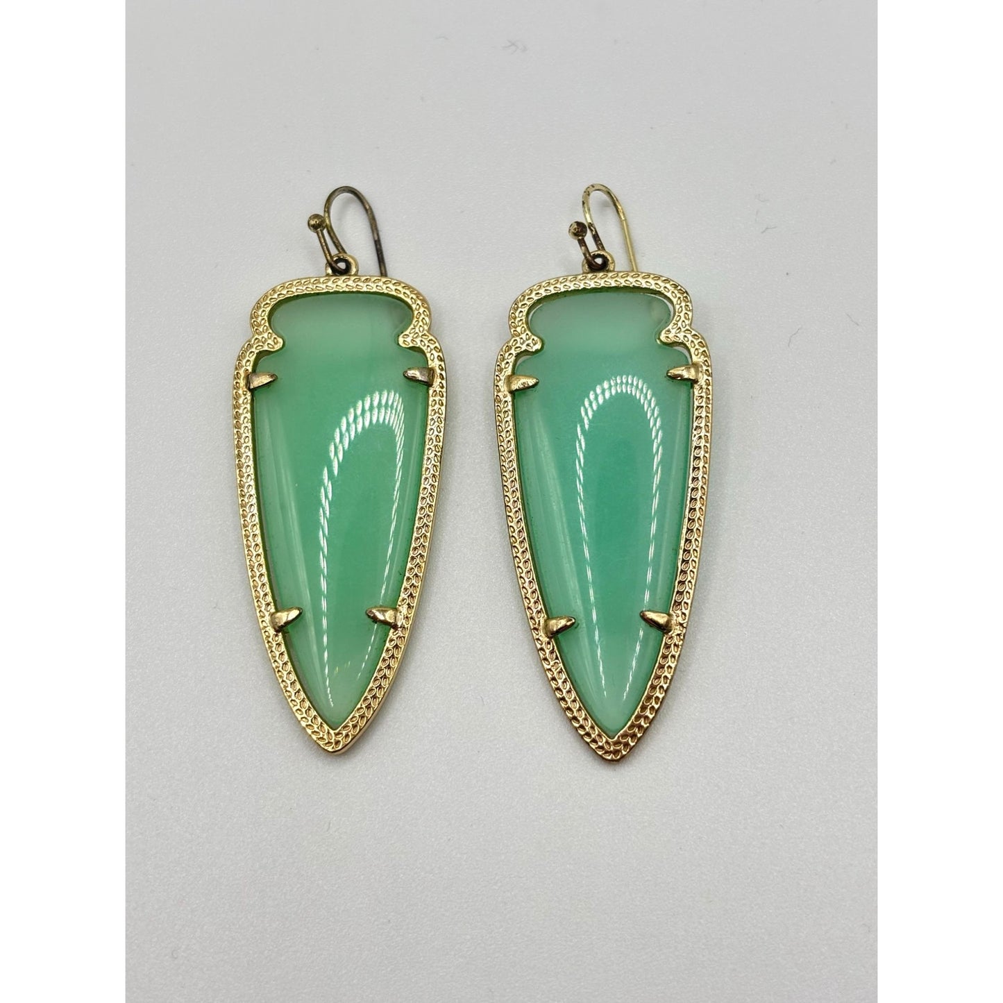 Kendra Scott Gold Green Elle Drop Earrings
