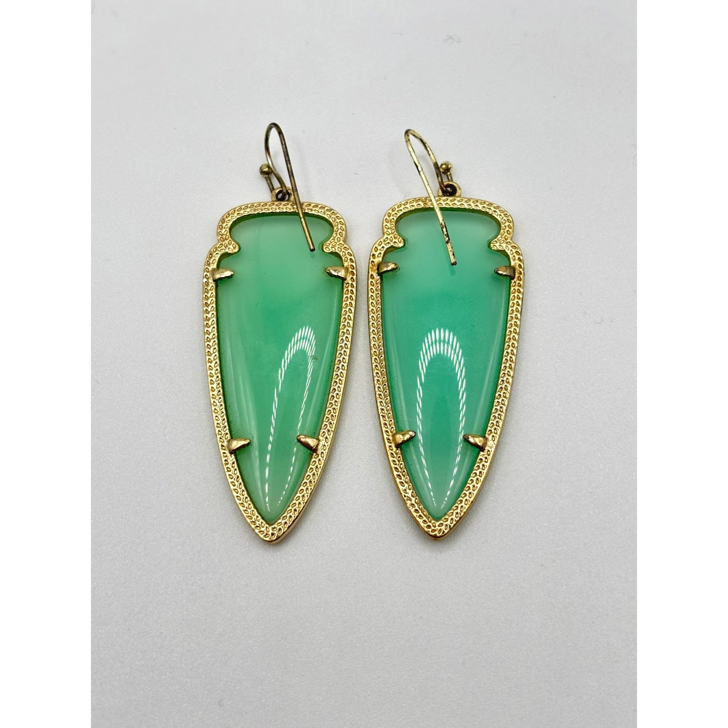 Kendra Scott Gold Green Elle Drop Earrings