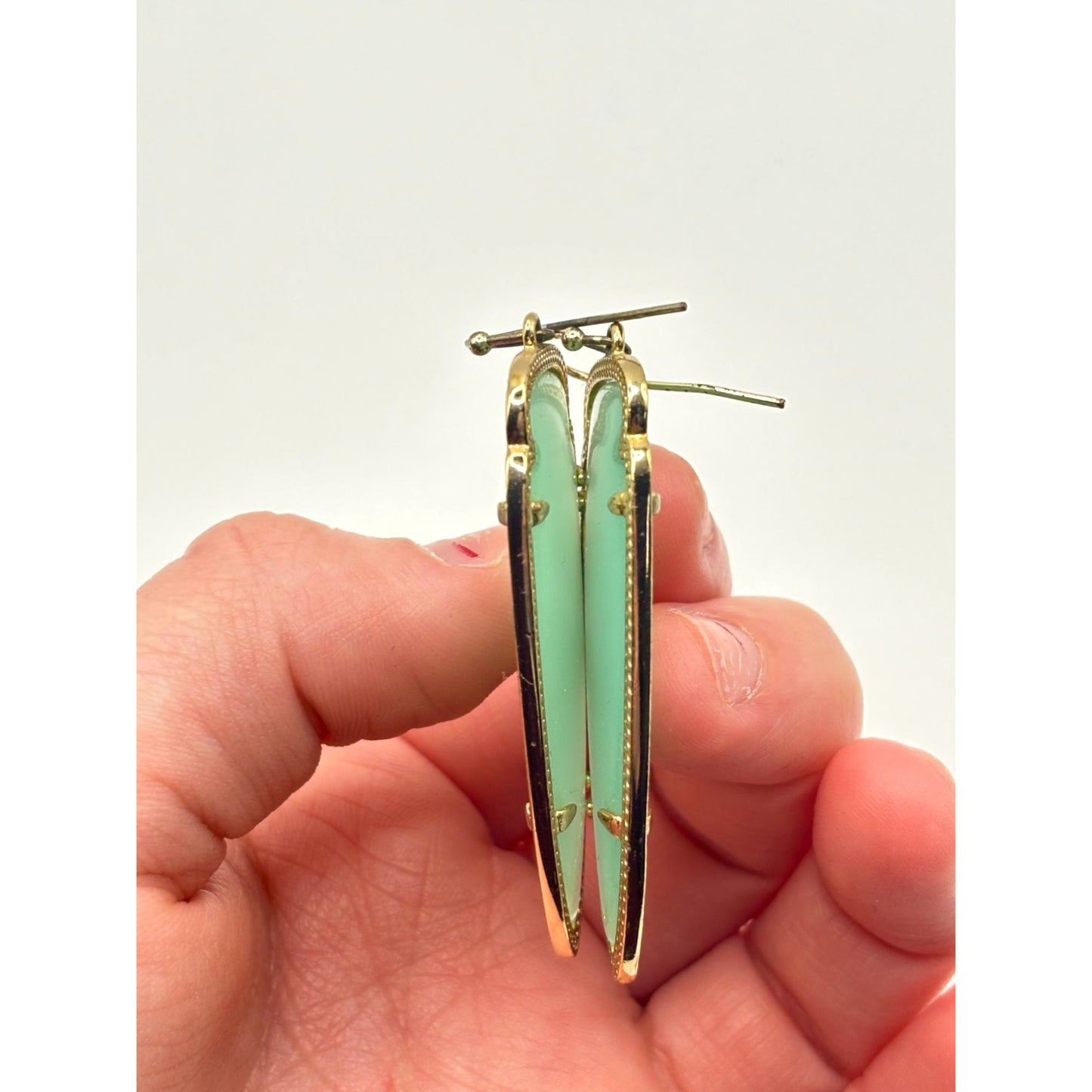 Kendra Scott Gold Green Elle Drop Earrings