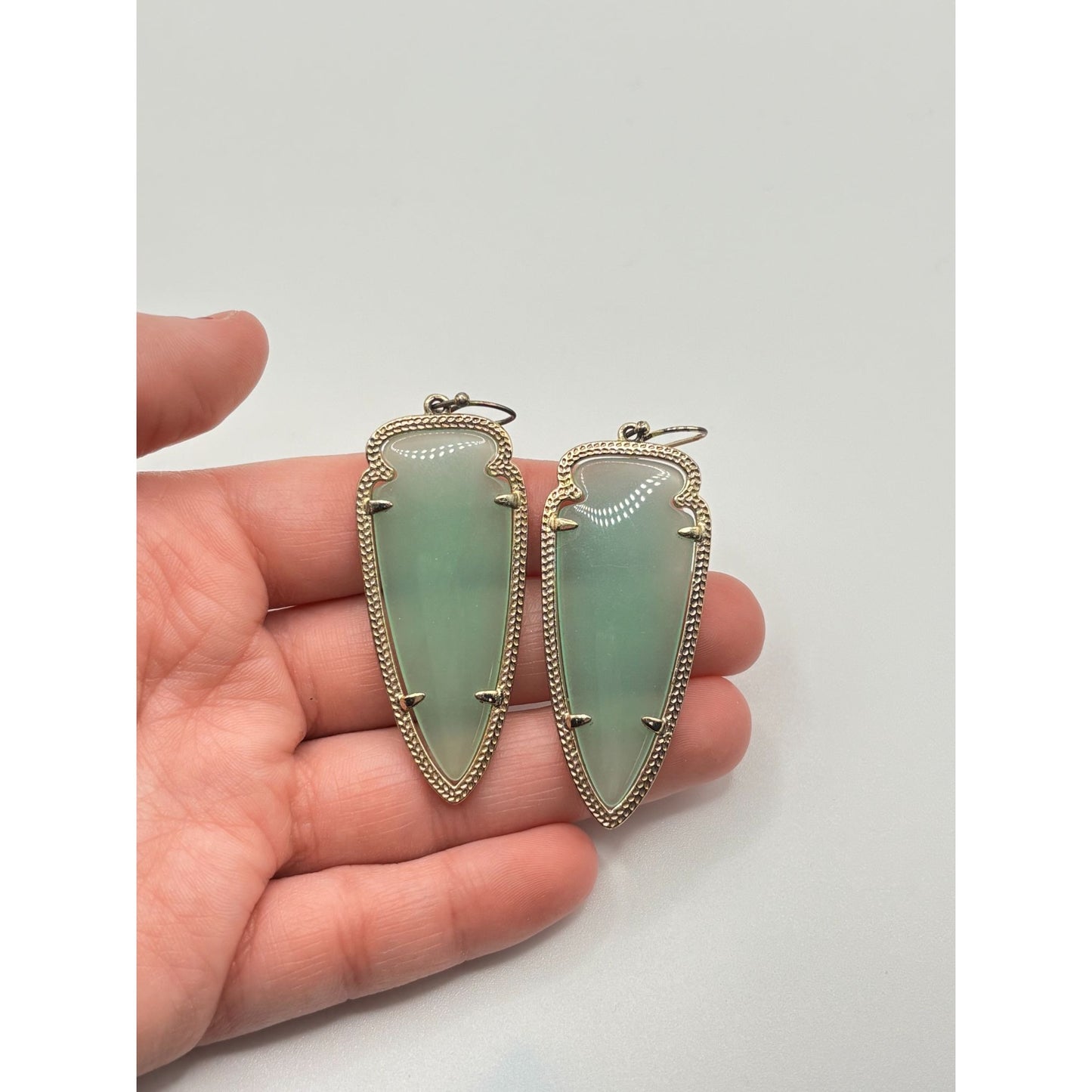Kendra Scott Gold Green Elle Drop Earrings