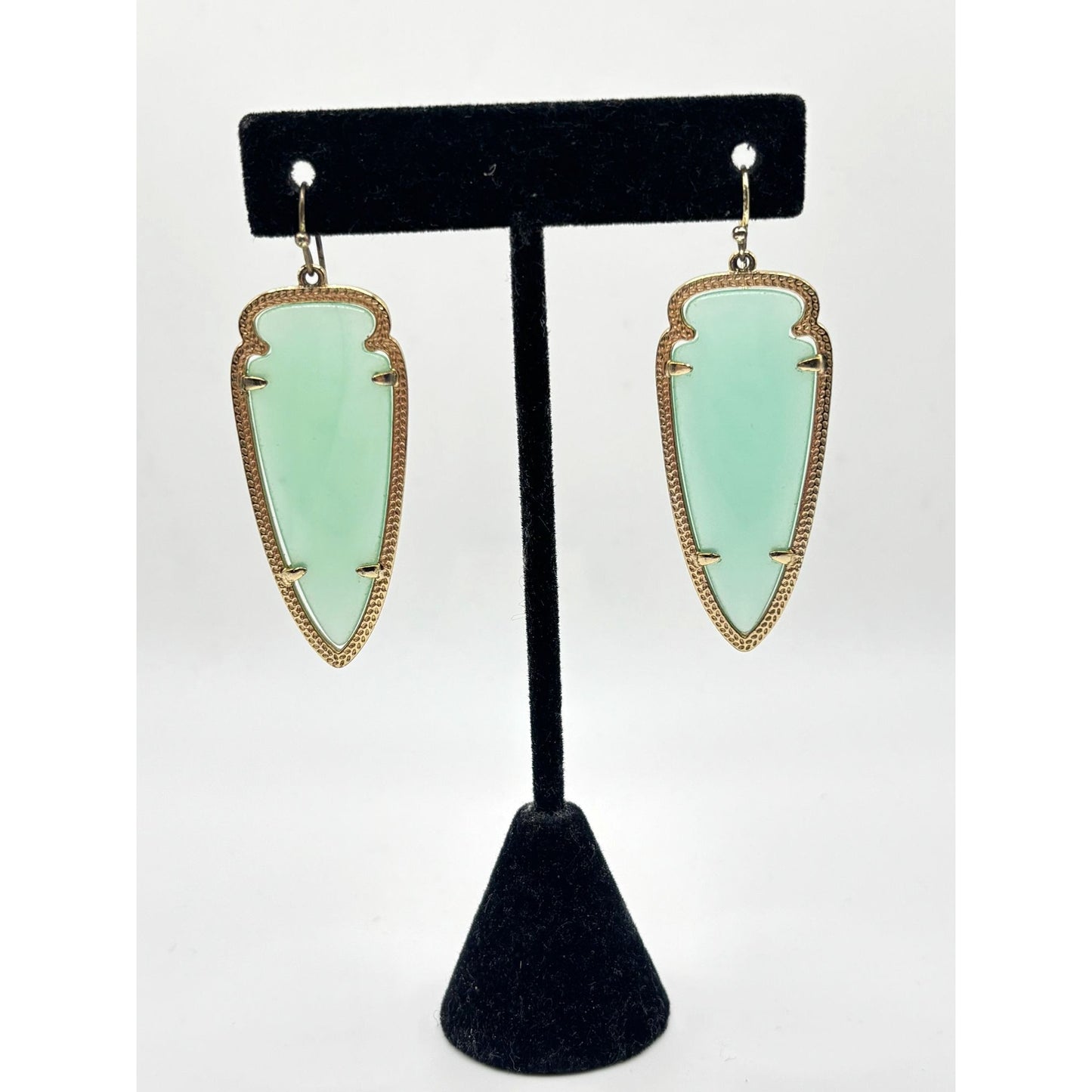 Kendra Scott Gold Green Elle Drop Earrings