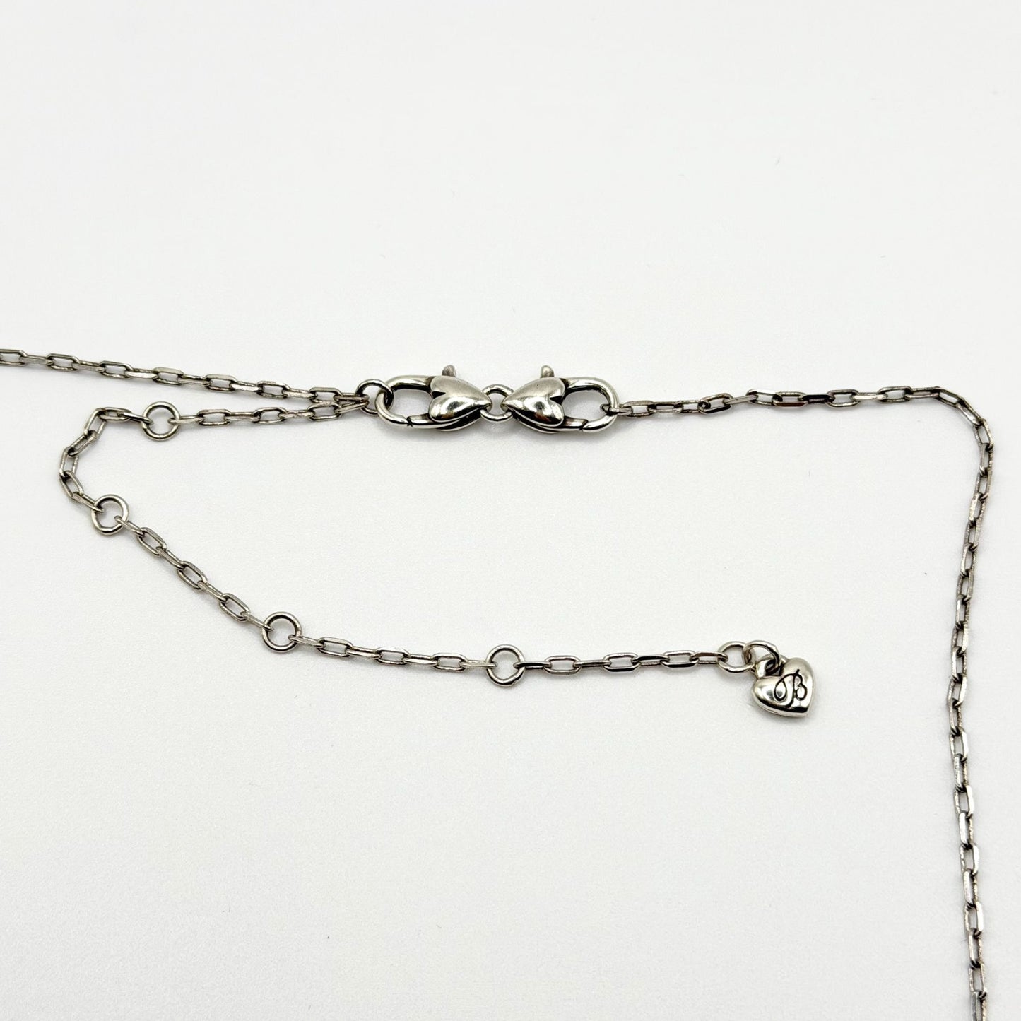 Brighton Twinkle Loop Linx Convertible Silver Teardrop Pendant Necklace