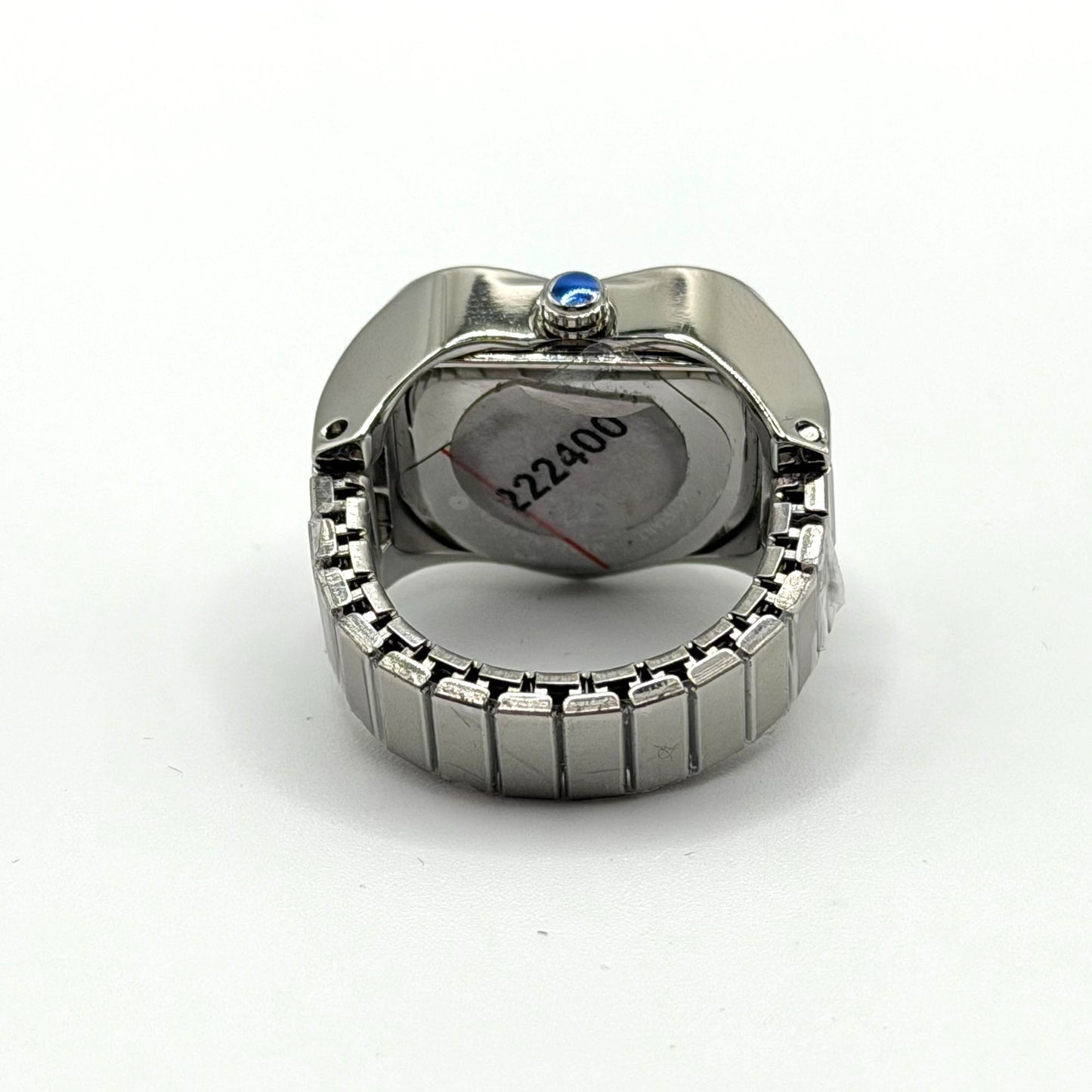 Invicta Angel Heart-Shaped Ring Watch With Blue Dial & Crystal Accents