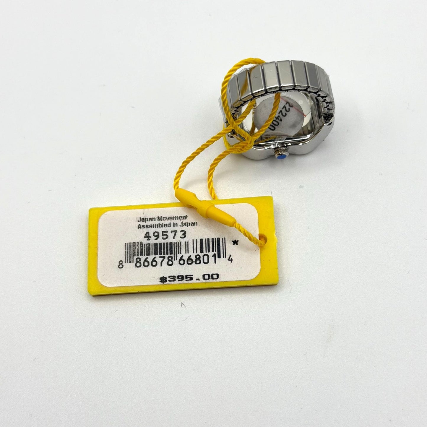 Invicta Angel Heart-Shaped Ring Watch With Blue Dial & Crystal Accents