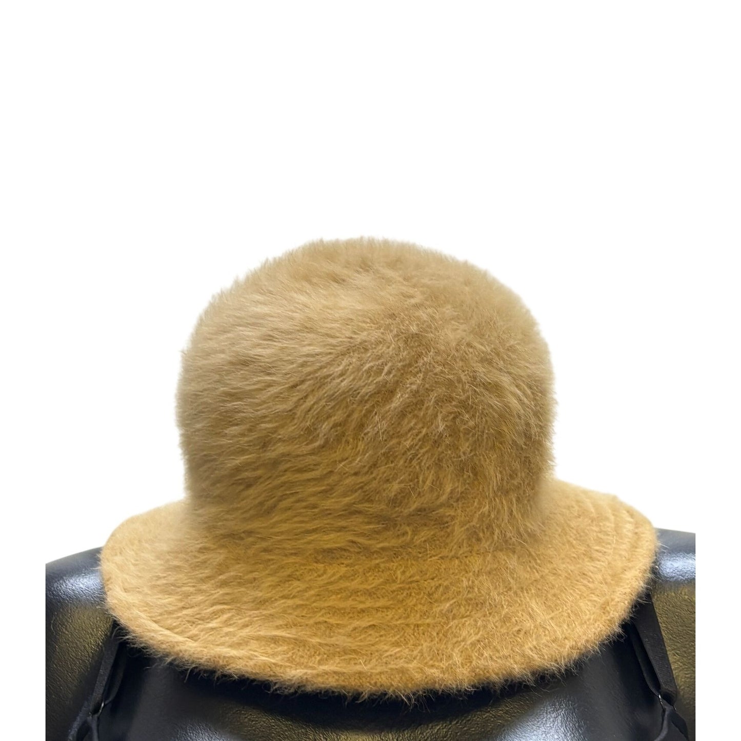 Vintage Tan Angora Cloche Hat Made In France