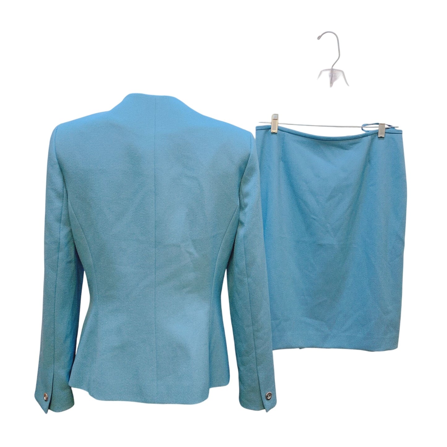 Tahari Blue Blazer & Skirt Suit Set Size 8