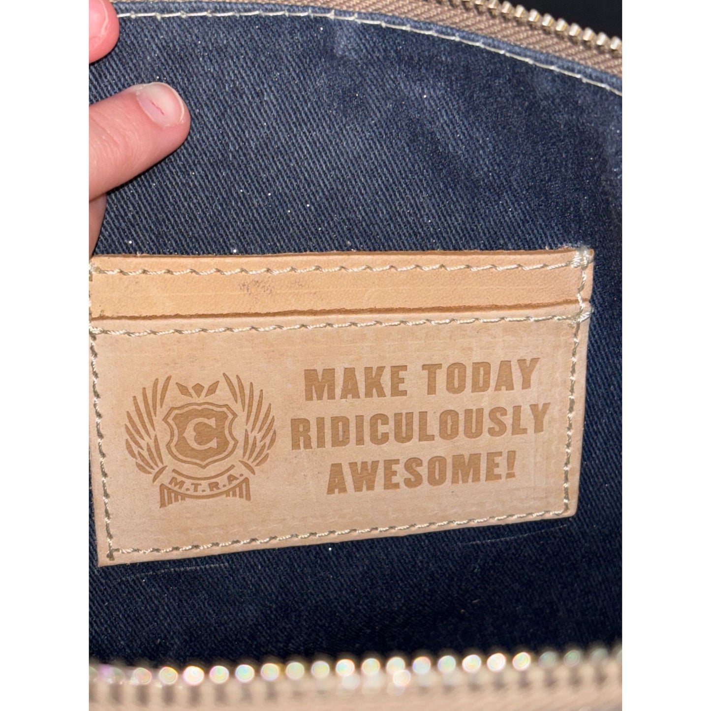 Consuela Black Embossed Crossbody Bag With Adjustable Striped Strap