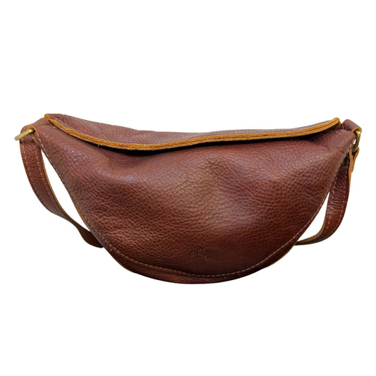 Portland Leather Lea Hobo Bag Small Brown Leather Adjustable Strap