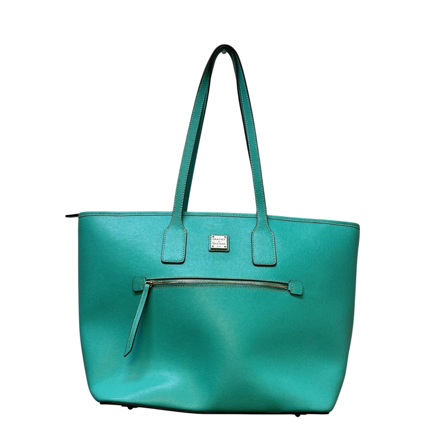 Dooney & Bourke Turquoise Green Leather Tote Bag