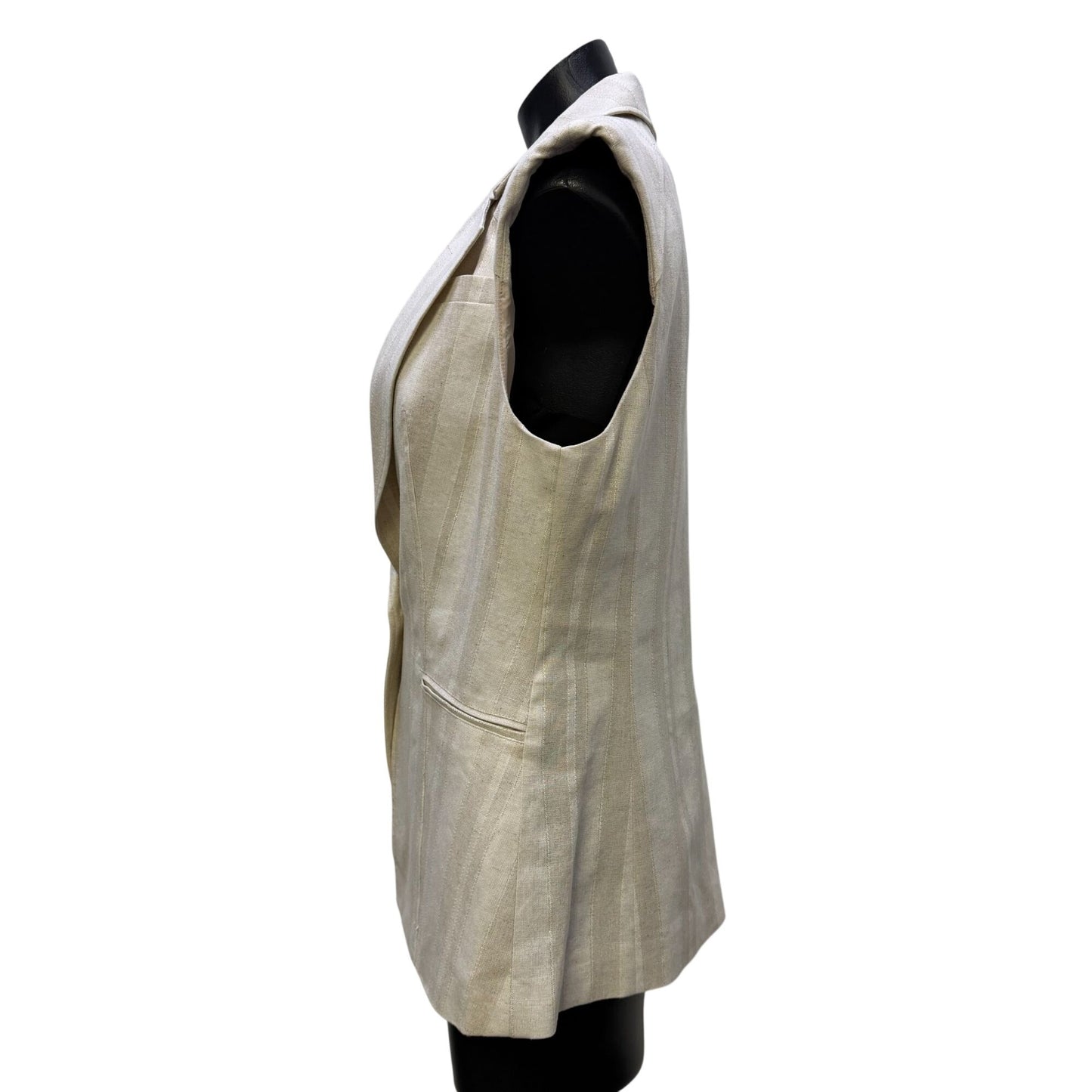 NWT Love Token Cheryl Khaki Cream Vest M