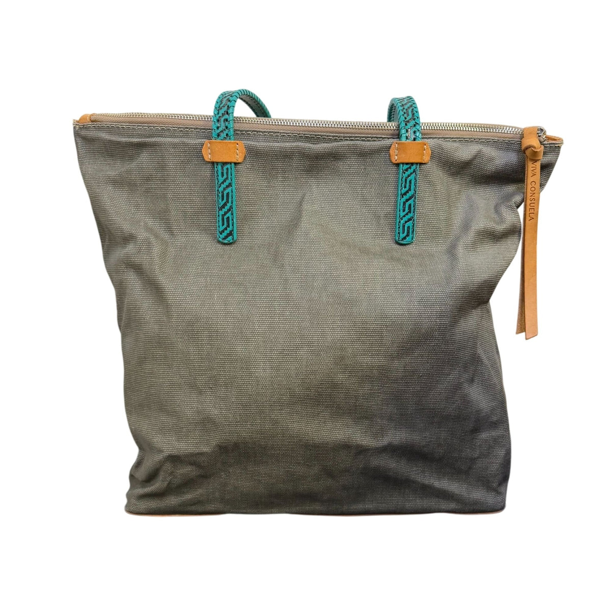 Consuela Grey Multi Embroidered Tote Bag
