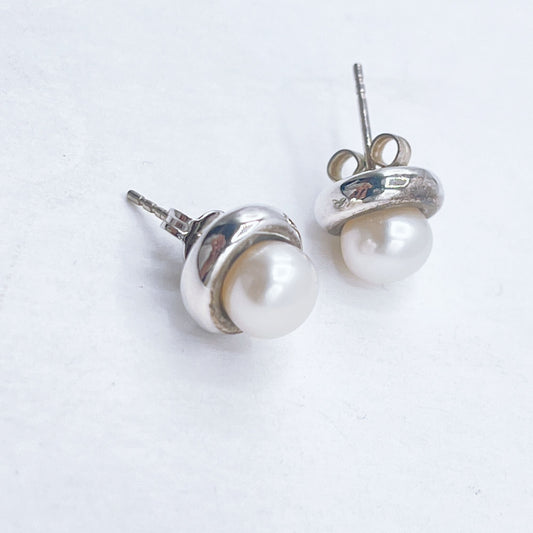 Sterling Silver Freshwater Pearl Stud Earrings Small