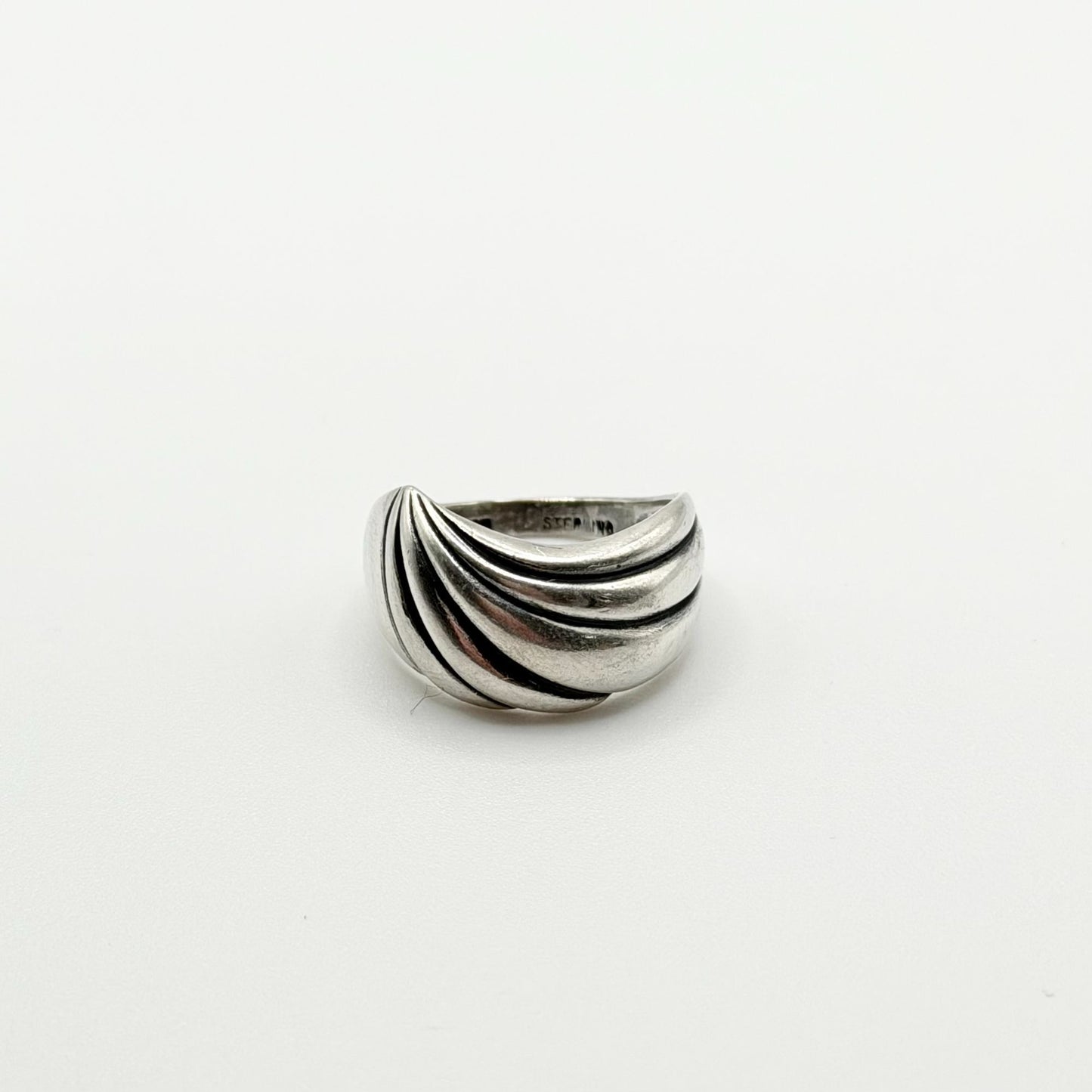 KABANA Sterling Silver Wave Design Ring Size 7.5