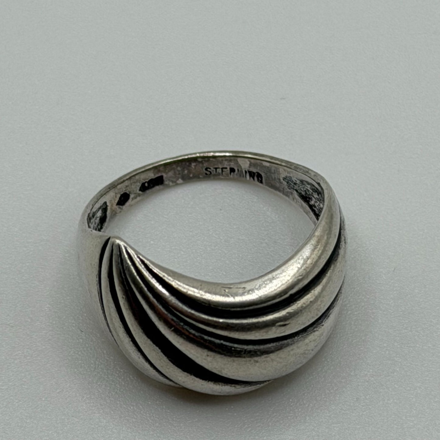 KABANA Sterling Silver Wave Design Ring Size 7.5