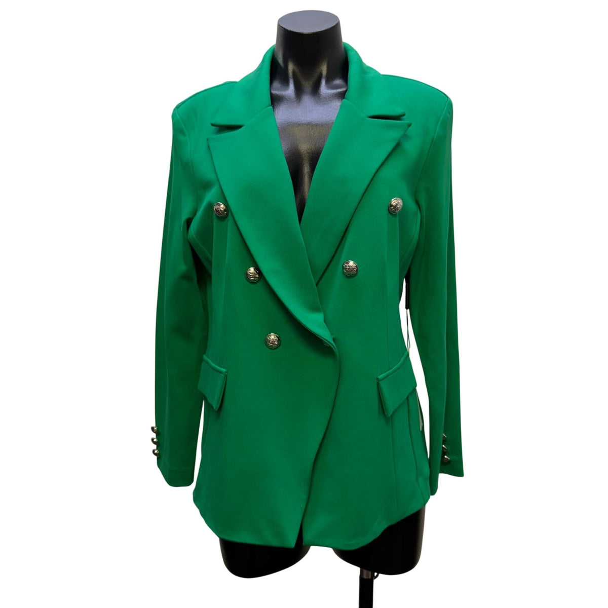 Scapa Lauren Perre Green Double-Breasted Blazer With Gold Buttons L