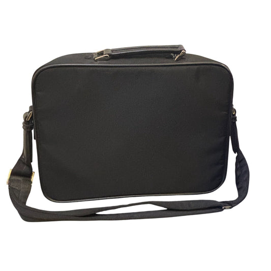 Prada Milano Black Nylon Shoulder Bag With Adjustable Strap