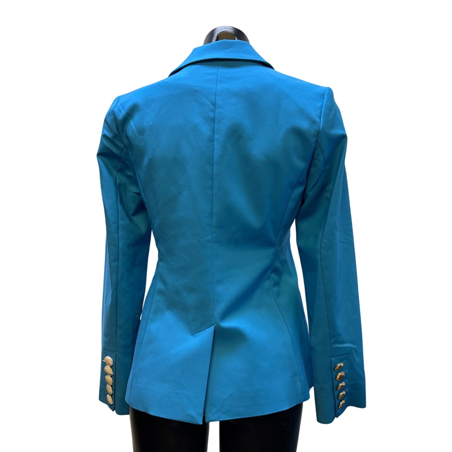 NWT Boston Proper Blue Blazer & Pants Set Size 4 With Gold Button Details