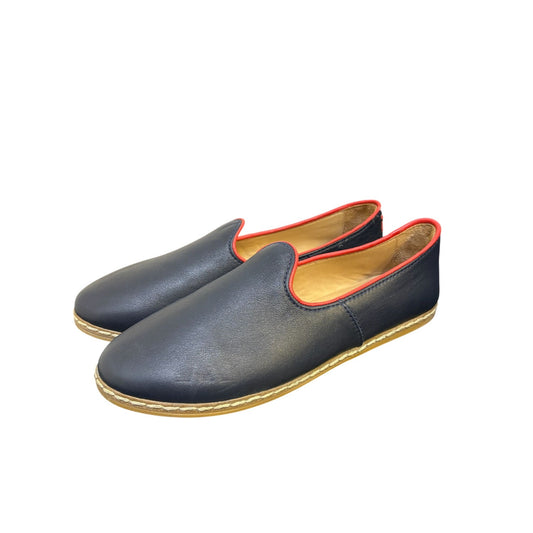 Charix Navy & Red Leather Slip-On Shoes Size 9.5