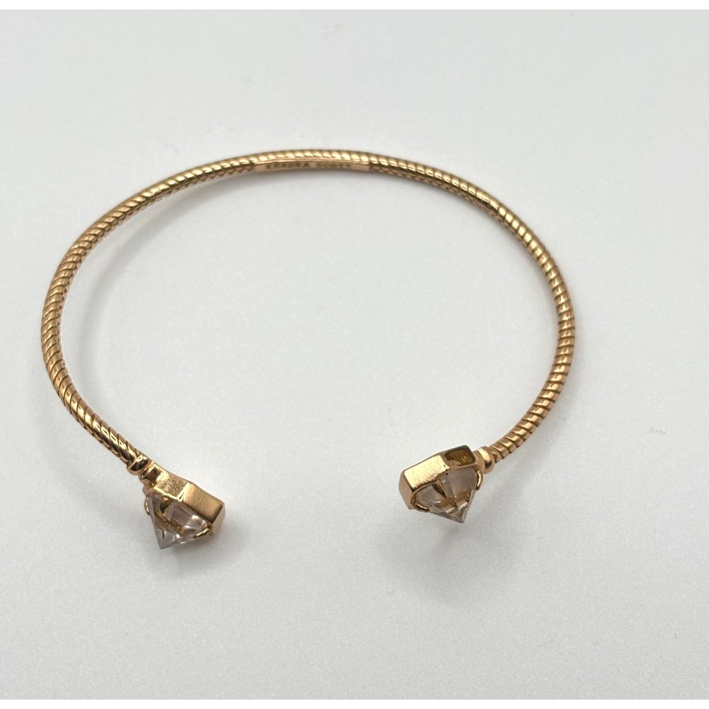 Kendra Scott Gold-Tone Open Cuff Bracelet With Hexagonal Crystal Accents