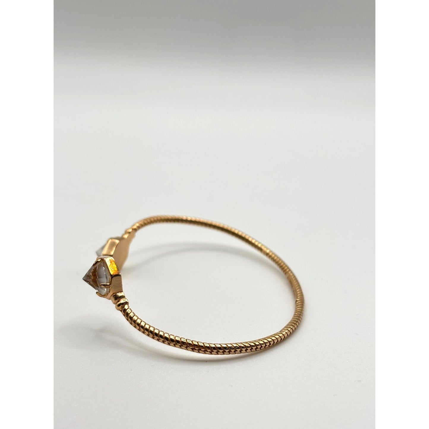Kendra Scott Gold-Tone Open Cuff Bracelet With Hexagonal Crystal Accents