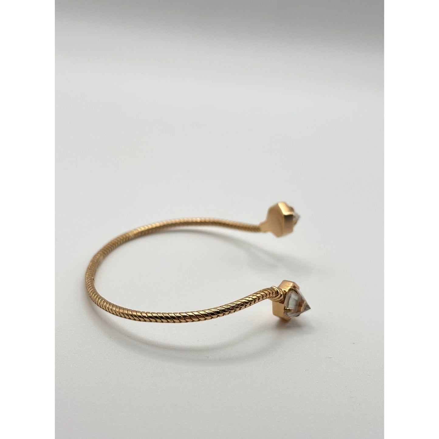 Kendra Scott Gold-Tone Open Cuff Bracelet With Hexagonal Crystal Accents