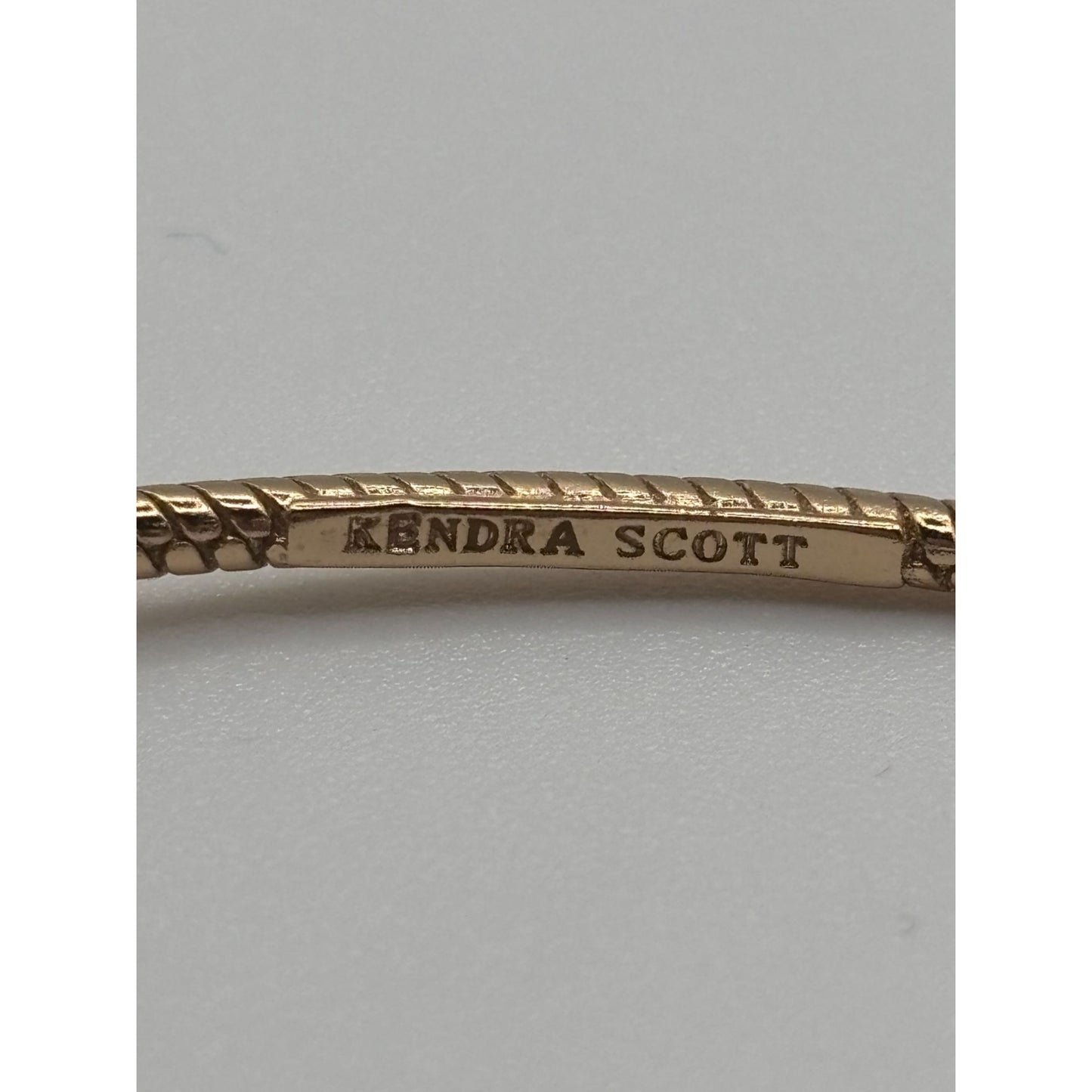 Kendra Scott Gold-Tone Open Cuff Bracelet With Hexagonal Crystal Accents
