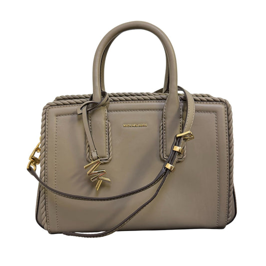 Michael Kors Taupe Crossbody Bag Gold Hardware Adjustable Strap