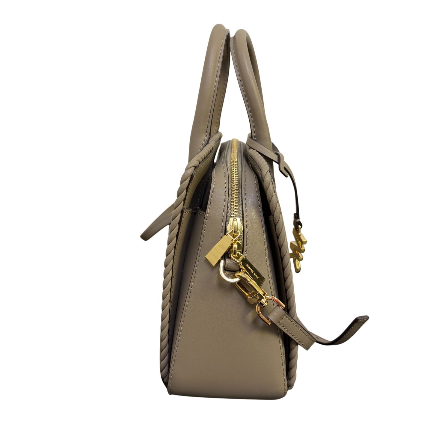 Michael Kors Taupe Crossbody Bag Gold Hardware Adjustable Strap