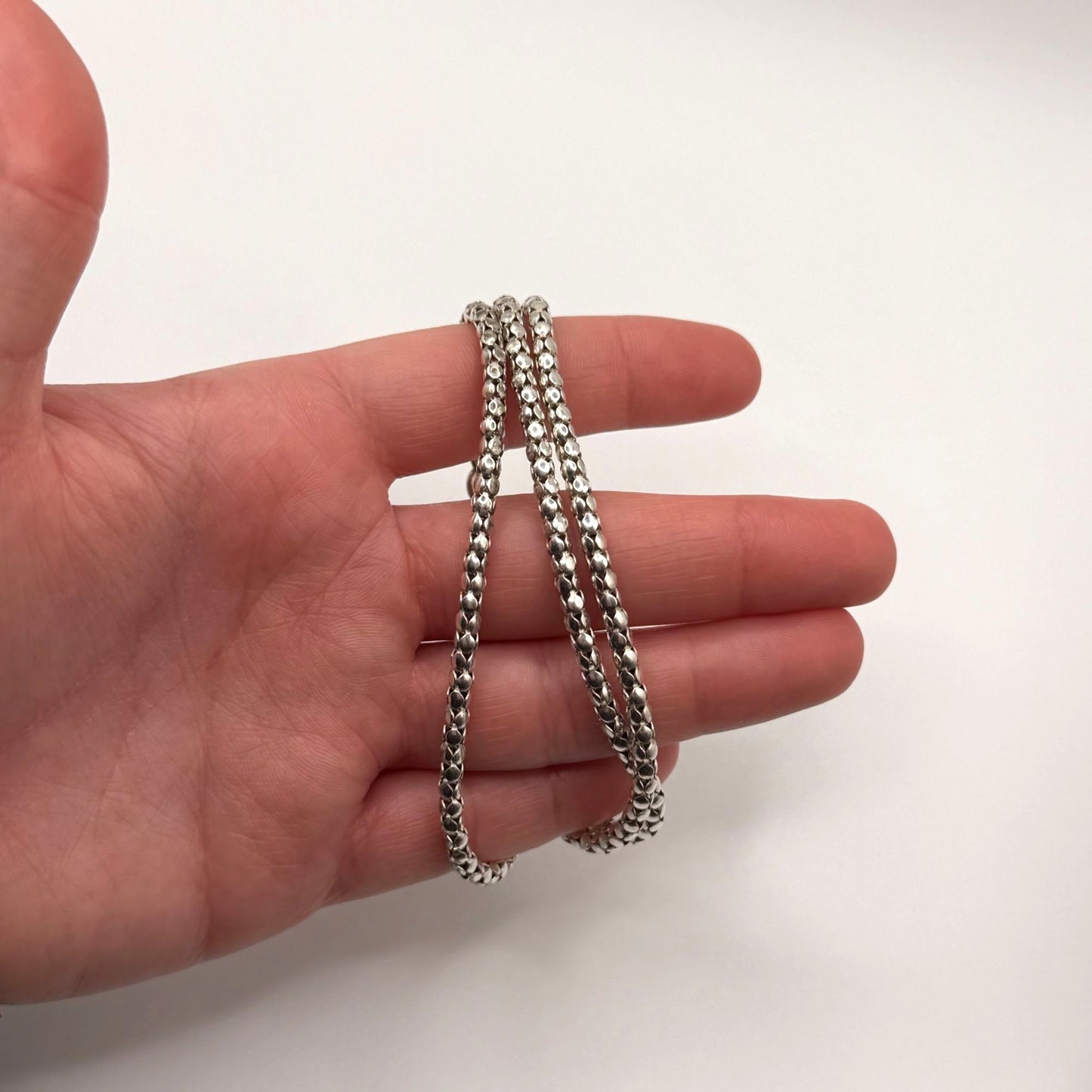 925 Sterling Silver Multi-Strand Bracelet With Lobster Clasp Design