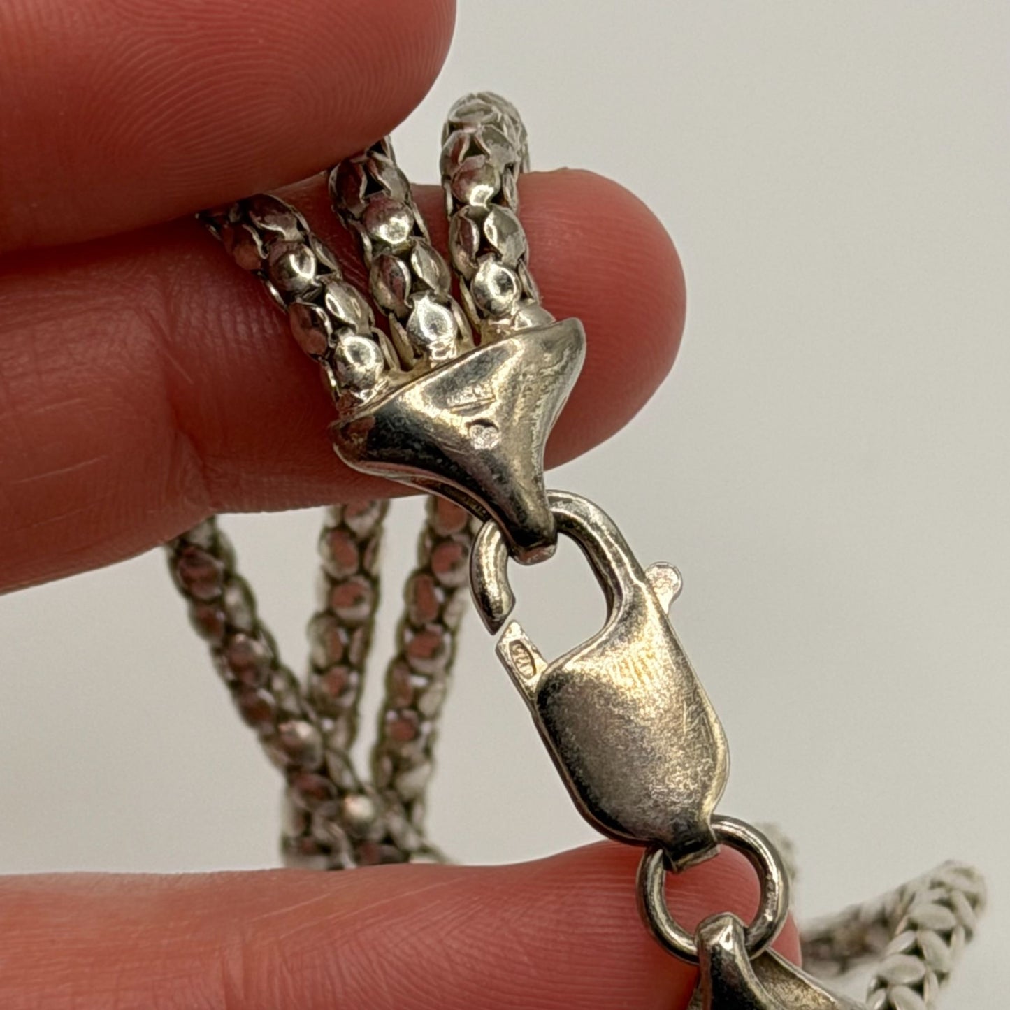 925 Sterling Silver Multi-Strand Bracelet With Lobster Clasp Design